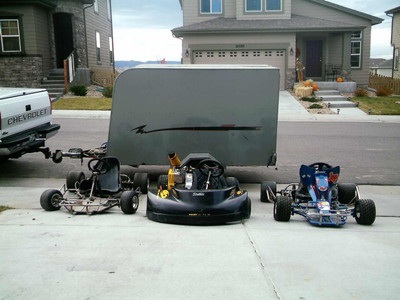 Complete Race Pgk. -3 Karts & trailer
