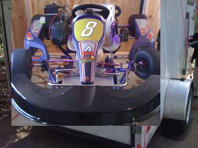 Rotax Arrow kart and covered trailer