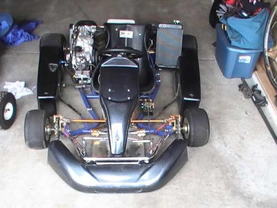 biland SA250 on MS kart frameCarbon Fibr