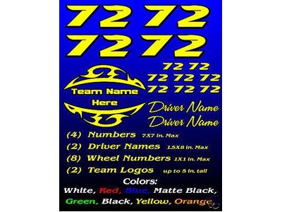 Fluorescent/Standard Vinyl Number Set!